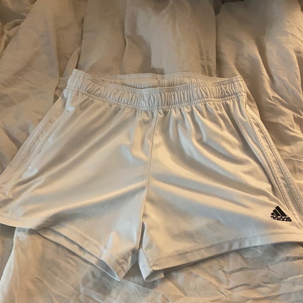 White Adidas Running Shorts